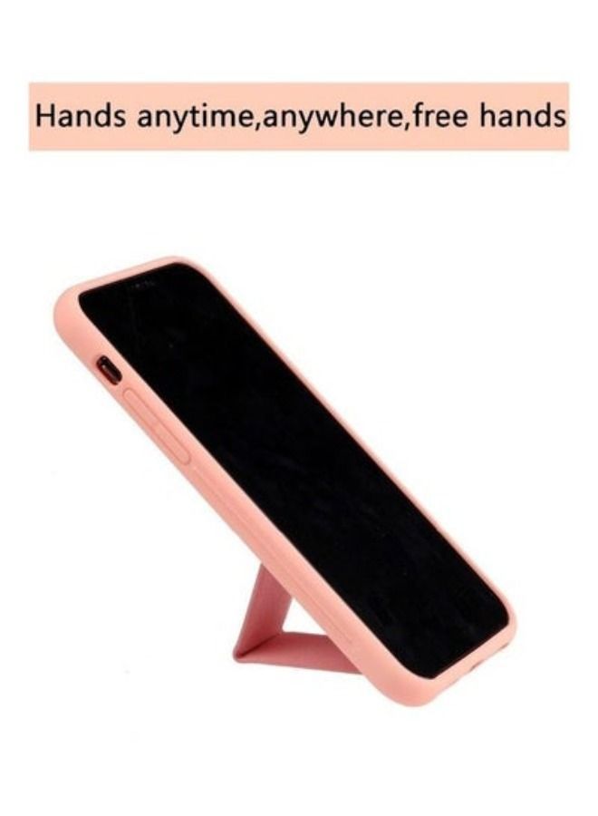 ACLIX iPhone 14 ProMax Case with Hand Grip Foldable Magnetic Kickstand Wrist Strap Finger Grip Cover 6.7 inch Pink - Image 5