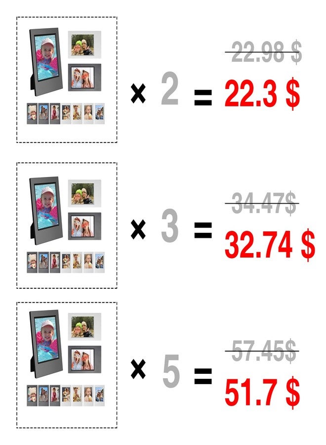 كايول إطار صور صغير من CAIYOULE لكاميرات Instax Mini 12/11/EVO/SE/8/7+/99 مقاس 3 بوصات - إطار صور كلاسيكي لكاميرات Polaroid مقاس 2.15 × 3.4 بوصة (عبوة من 10 إطارات) - Image 2