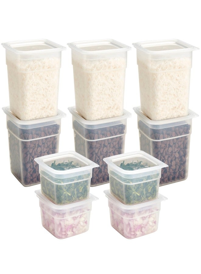 Cambro حاويات تخزين الطعام من كامبرو مع أغطية - شفافة (آمنة للاستخدام في الميكروويف وخالية من BPA) - حاوية تخزين الطعام سعة 16 و 32 أونصة - (مجموعة مكونة من 20 قطعة) - Image 1