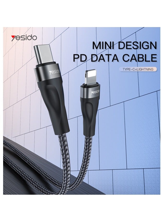 Yesido CA82 12W 30CM PD Type-c To For Lighting Data Cable | Type-C Short Data Cable  - Image 3