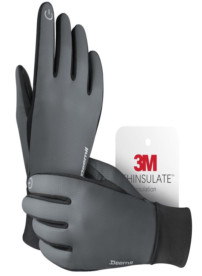 Deemii Winter Gloves Men Women Made with 3M Thinsulate, Lightweight Thermal Warm Gloves for Cold Weather with Touch Screen Fingers, Water Resistant Running Gloves for Cycling, Hiking, Driving - Image 1