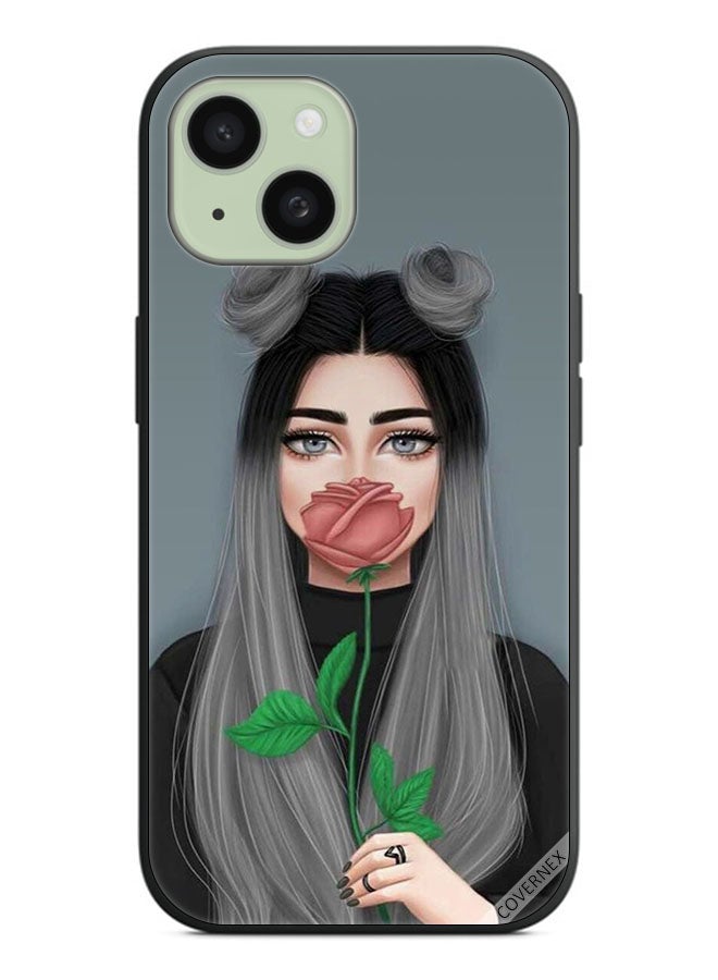 Covernex غطاء حماية لجهاز آبل آيفون 15 بلس فن الفتاة اللطيفة - Image 1