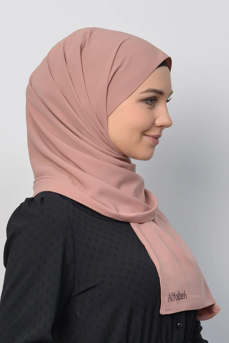 Altobeh Medina Silk Plain Hijab Shawl-Skin Color