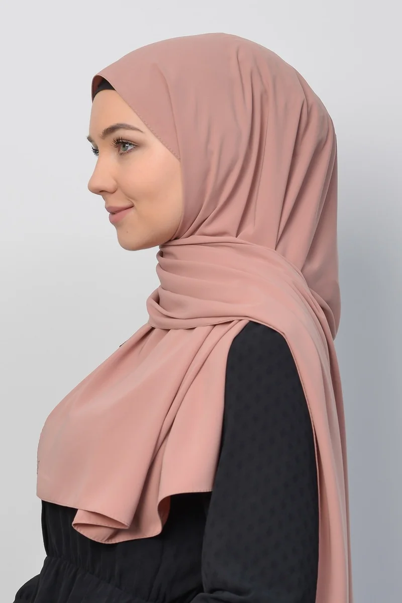 Altobeh Medina Silk Plain Hijab Shawl-Skin Color
