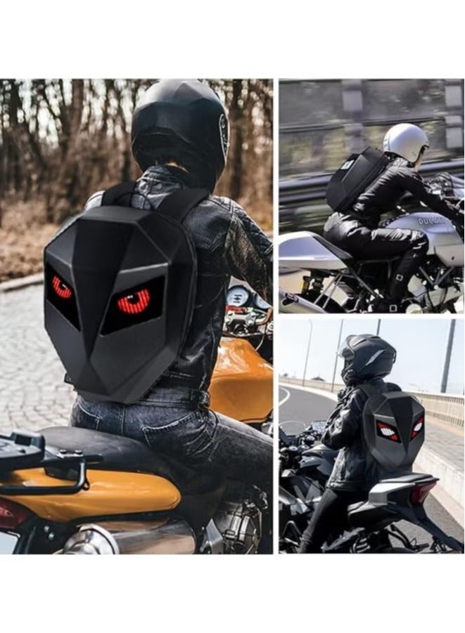 TIGER LED Motorcycle Backpack Waterproof Hard Shell Laptop Bag for Men with DIY Programmable Full Color Screen - Image 5