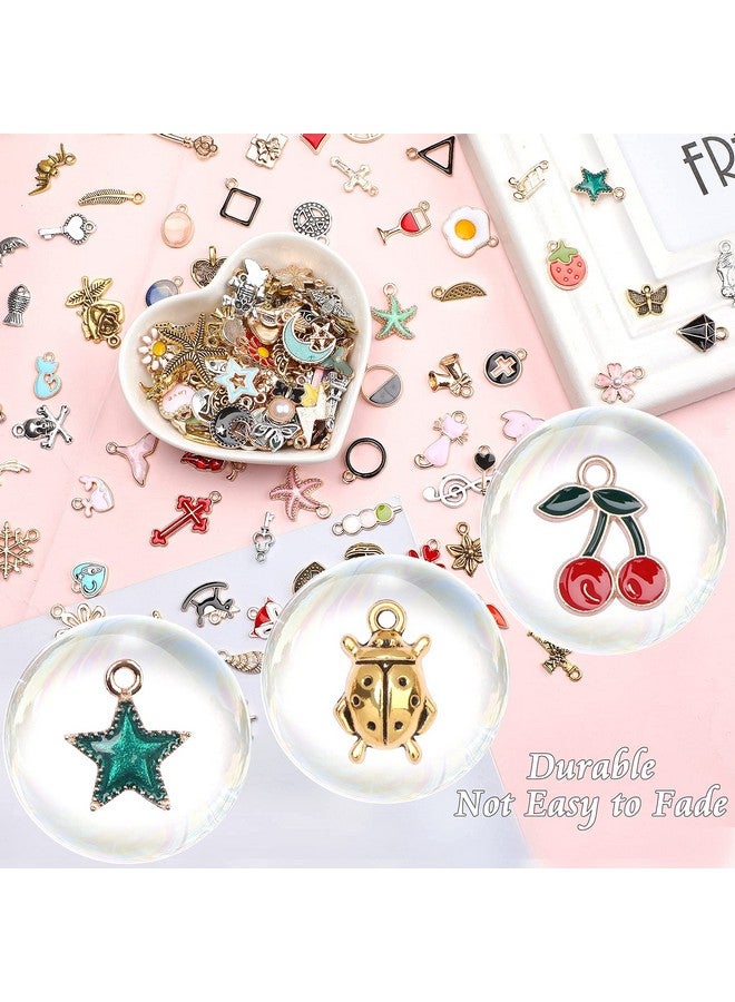 SANNIX 500Pcs Charms Bulk Wholesale Assorted Gold Plated Enamel Pendants Earring for Bracelet Necklace DIY Jewelry Making Craft Supplies - Image 4