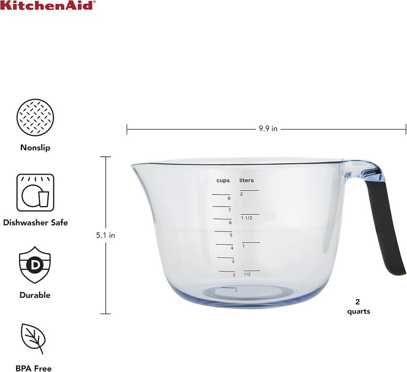 KitchenAid Universal Plastic Batter Bowl 8Cup Onyx Black - Image 2