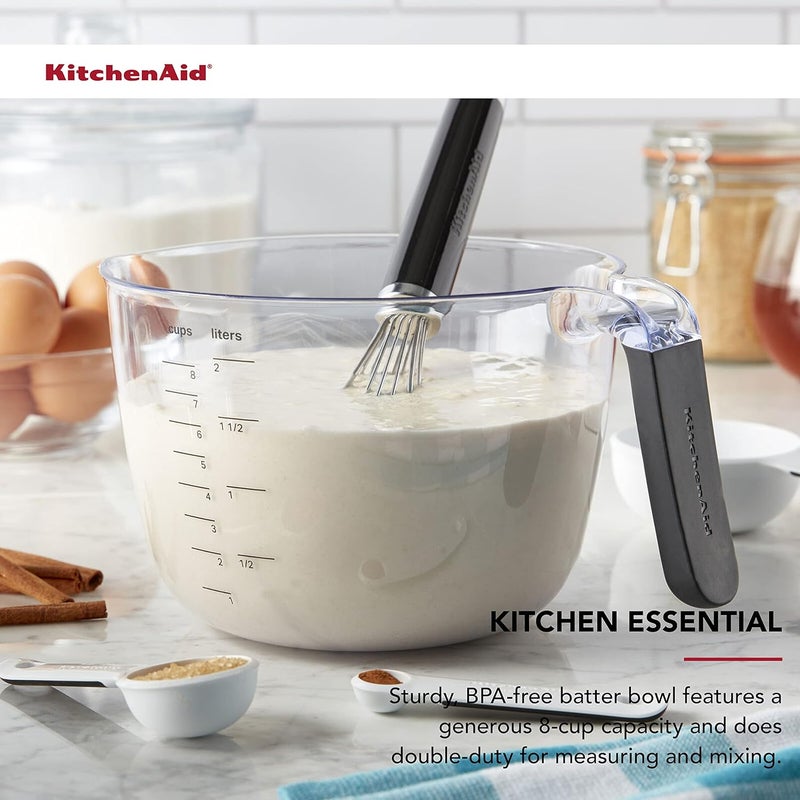 KitchenAid Universal Plastic Batter Bowl 8Cup Onyx Black - Image 4