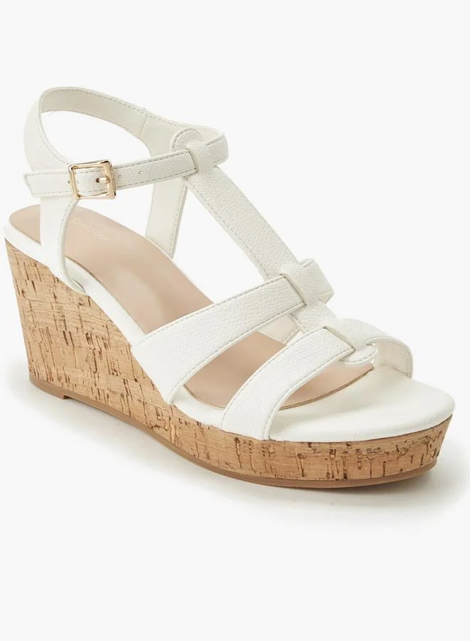 Surestep Women Textured Wedge Sandals