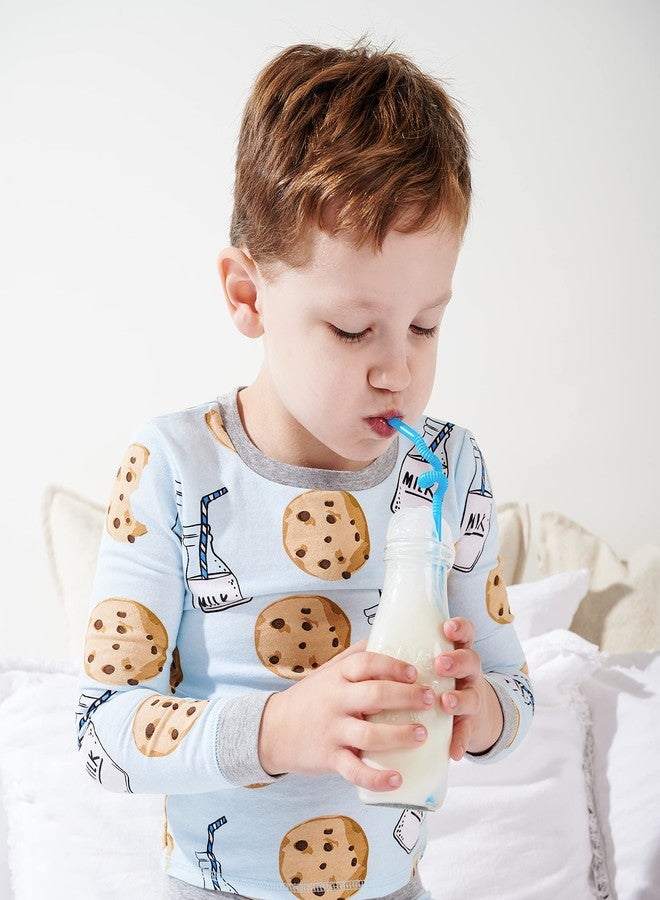 Mud Pie Boys' Milk and Cookies Pajama Set - Blue 4T US - Image 4