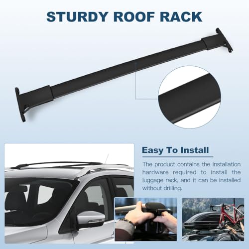 ECCPP حامل سقف ECCPP متوافق مع فورد إيسكيب 2013-2019 حوامل البضائع حقائب السقف حاملة القوارب الكاياك - أقصى تحميل 150 رطل ملحقات حامل الكاياك - Image 3