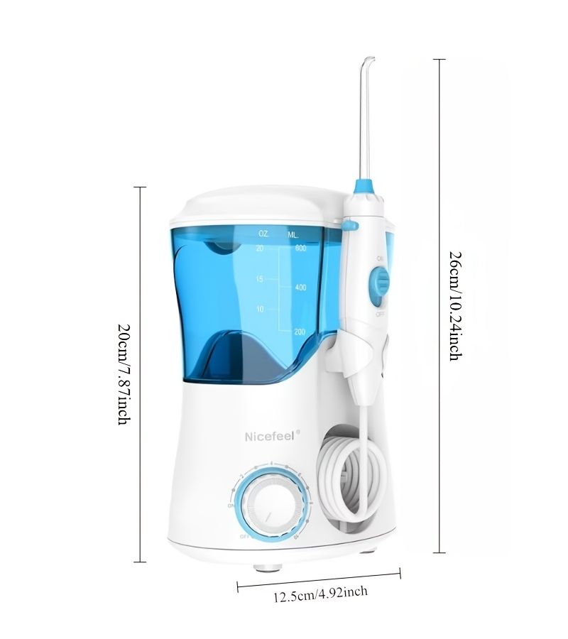 White 20 29 Oz Large Capacity Water Flosser With 10 Pressure Settings 7 Nozzles Electric Dental Oral Irrigator Power Supply 110V 220V - Image 5