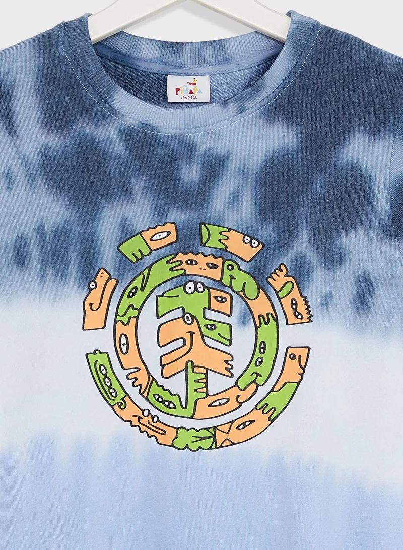 Pinata Boys Tie Dye Printed Sweatshirt
