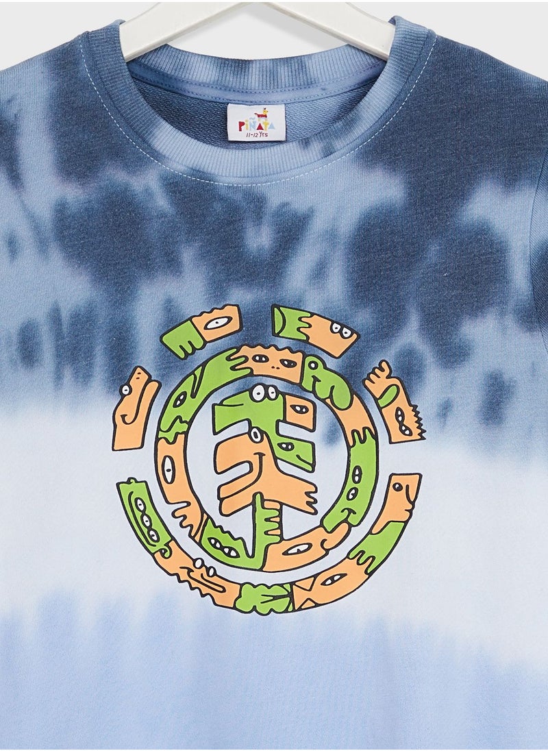 Pinata - Boys Tie Dye Printed Sweatshirt - Image 1