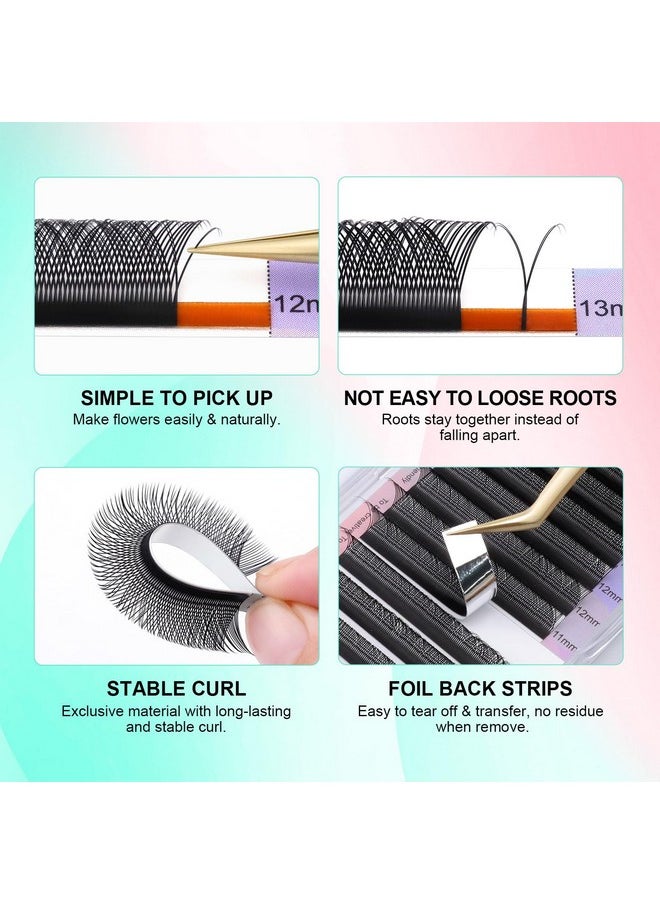 NAGARAKU - Yy Eyelash Extensions Supplies Y Lash 0.07Mm L Curl 8-15Mm Mix Tray Premade Fans 4D Russian Volume Y Shape Faux Mink Matte 12 Rows Cluster Wispies Crisscross Eye Lashes - Image 1
