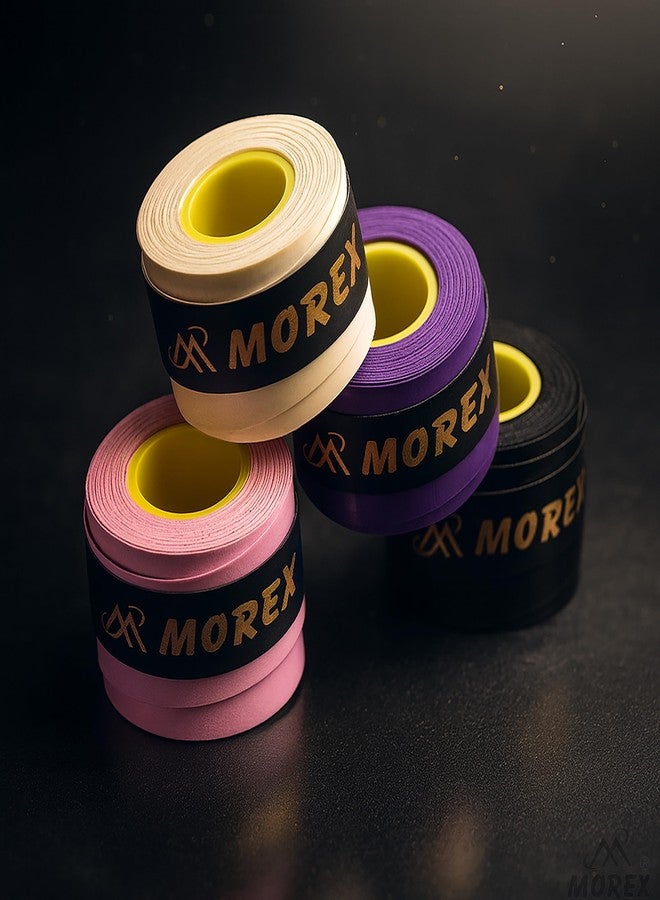 MOVEX Morex Badminton Grip for Racket - Super Anti-Slip, Sweat-Absorbent, Soft Cushion Feel, Long-Lasting Overgrip for Tennis, Badminton & Squash - Pack of 4 - Image 2