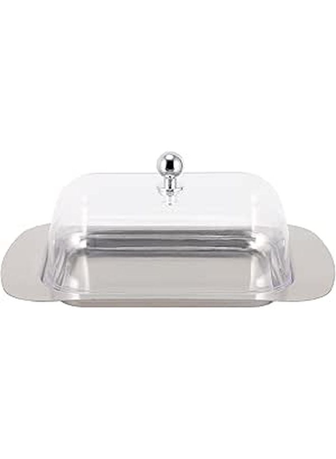 Stainless Steel Butter Dish with Lid Multifunctional Butter Container and Bread Tray - Image 1