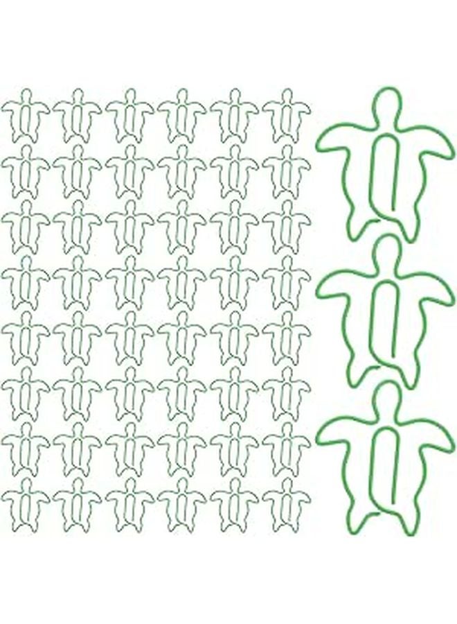 Ocean Animal Sea Turtle Shaped Metal Paper Clips 100 Pieces Strong Document Fasteners Office School Supplies - Image 1