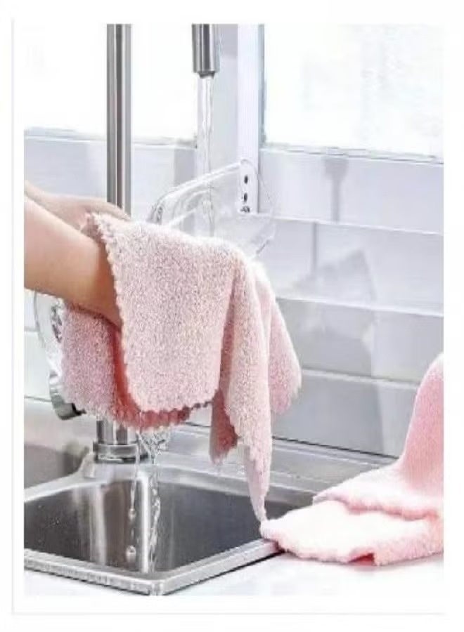 Set of 5 multi-colored microfiber kitchen towels, soft, absorbent and quick drying. - Image 3