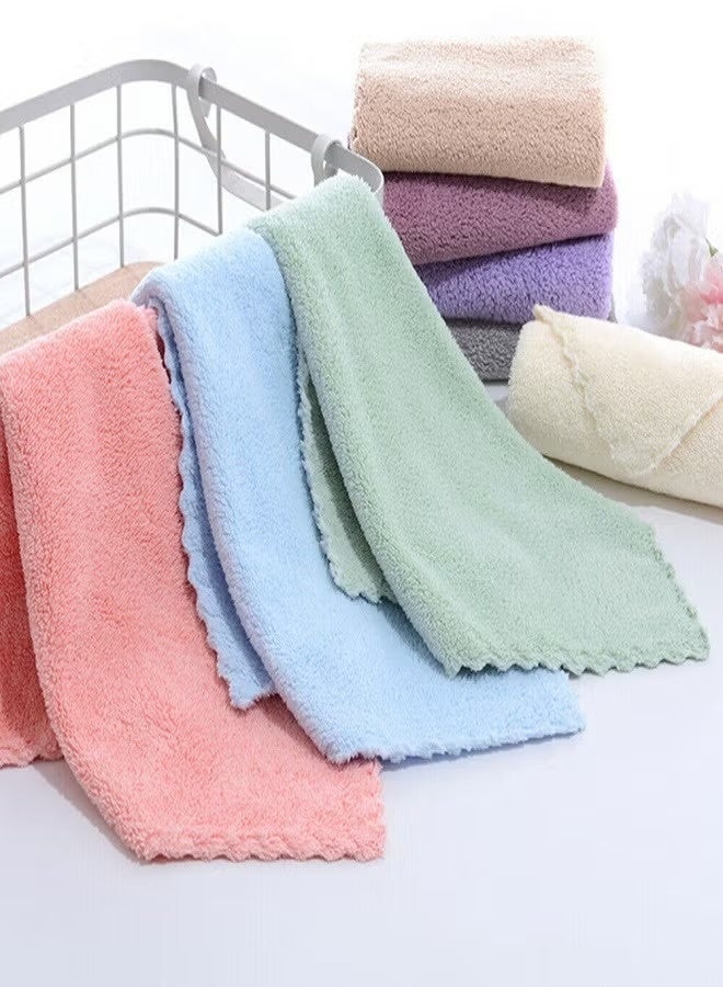 Set of 5 multi-colored microfiber kitchen towels, soft, absorbent and quick drying. - Image 2