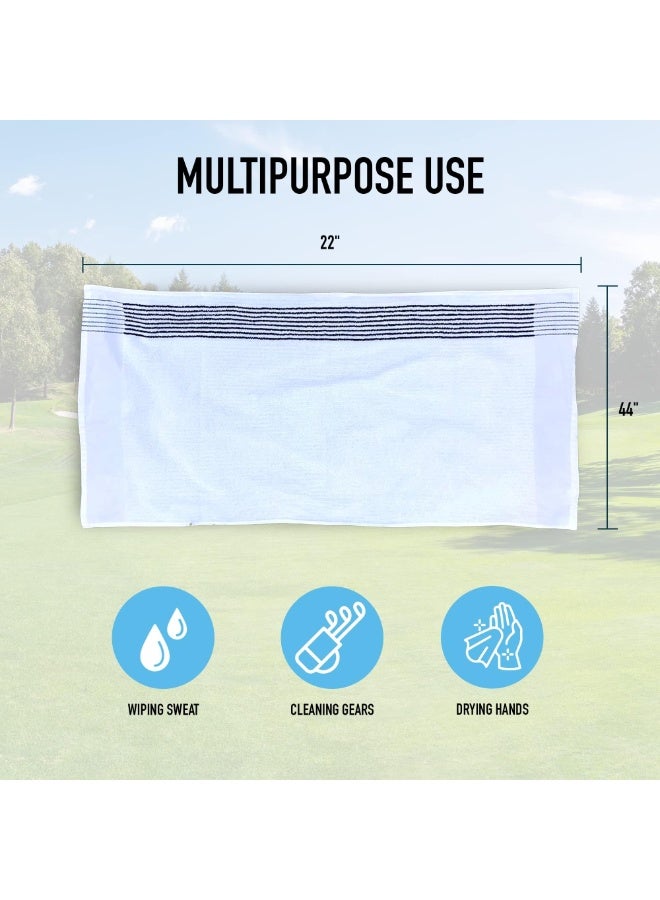 Large 22" x 44" Caddie Style Golf Towel Design, Use The Same Golf Towel That Tour Players Use, Simple, Clean Design(A) - Image 2