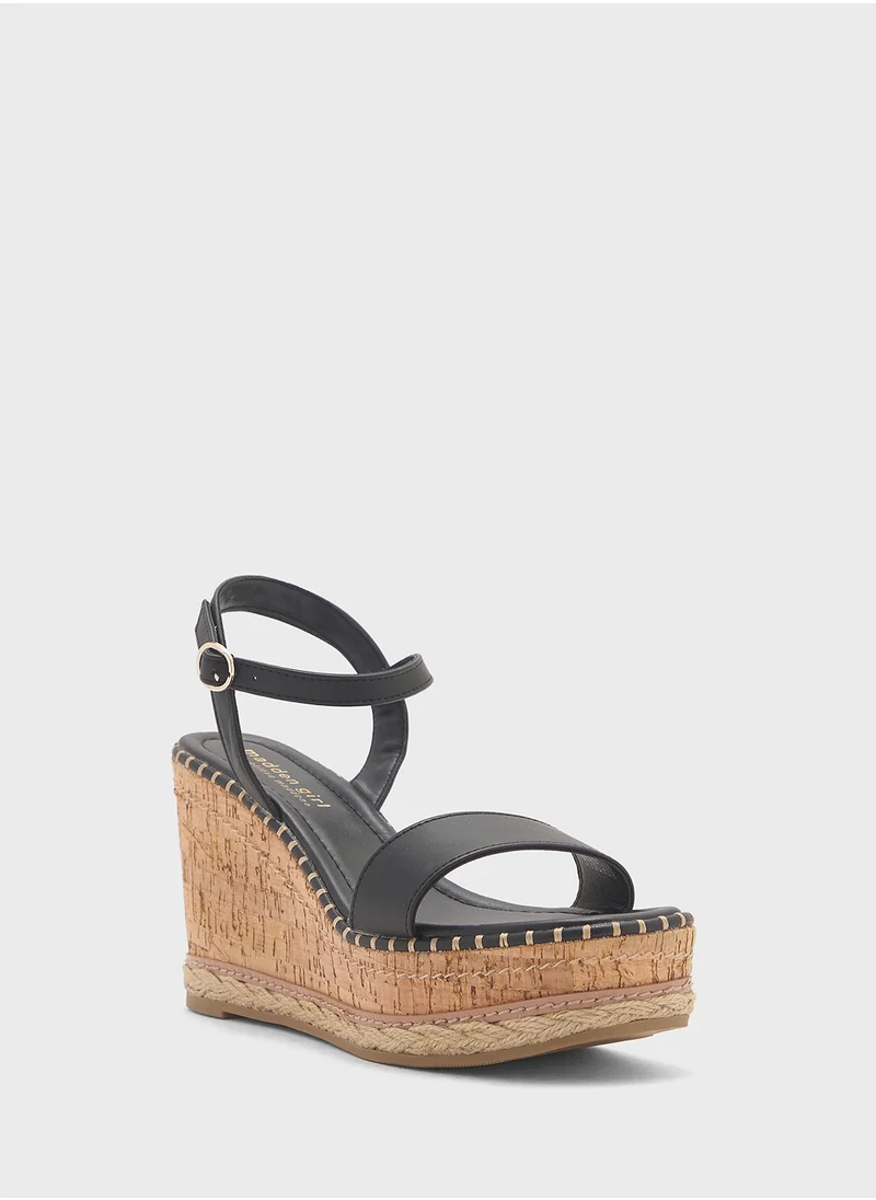 STEVE MADDEN Summeer Ankle Strap High Heel Wedge Sandals
