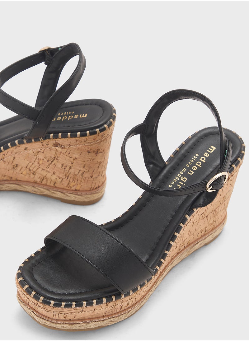 STEVE MADDEN Summeer Ankle Strap High Heel Wedge Sandals  - Image 4