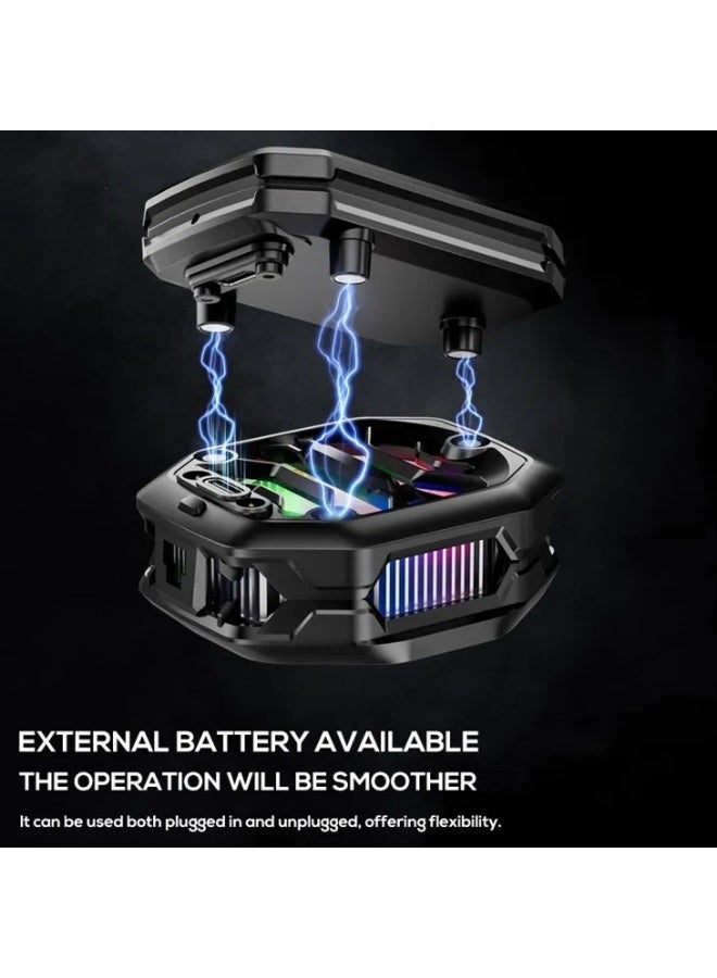 MEMO CX14 Magnetic Phone Cooler With RGB LED Semiconductor Refrigeration And Spring Clip Black Compatible with iPhone 12/13/14/15/16 & Android Tablets - Image 3