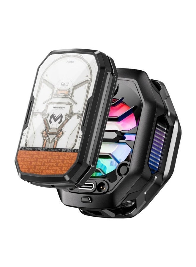 MEMO CX14 Magnetic Phone Cooler With RGB LED Semiconductor Refrigeration And Spring Clip Black Compatible with iPhone 12/13/14/15/16 & Android Tablets - Image 1