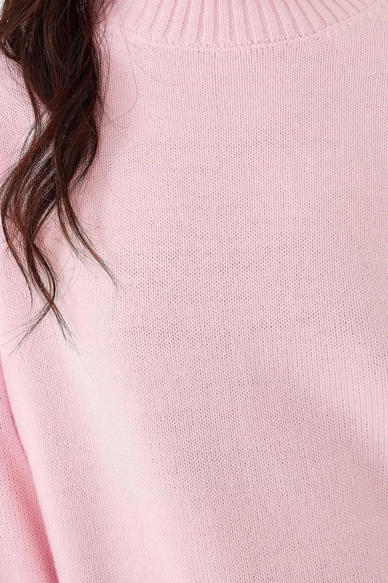 Hiccup Blush Pink Crew Neck Cozy Sweater for Women | Best Price UAE