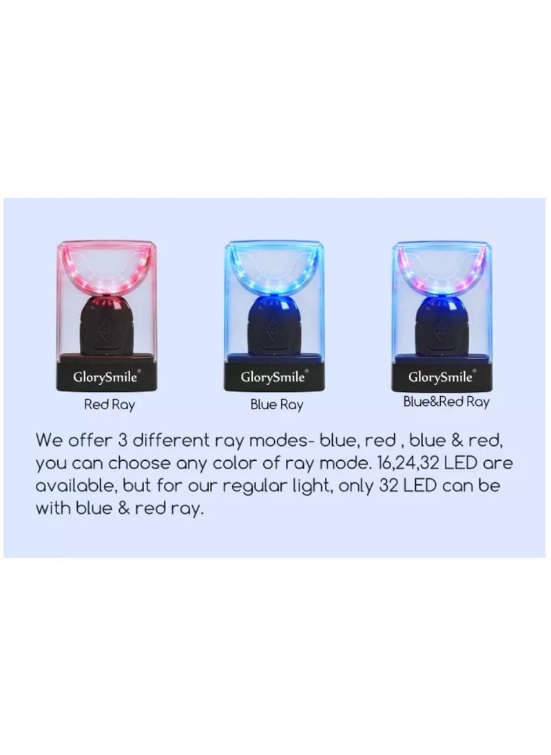 Wireless Rechargeable Teeth Whitening Kit Black Peroxide-Free LED Light Accelerator Comfortable Silicone Mouth Tray Includes x3 Gel Pens with Dental Grade Gel Unisex