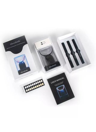 Wireless Rechargeable Teeth Whitening Kit Black Peroxide-Free LED Light Accelerator Comfortable Silicone Mouth Tray Includes x3 Gel Pens with Dental Grade Gel Unisex - pzsku/ZBD10D4EC2A107D0BBC05Z/45/_/1673964675/6abd1950-d8f2-4c22-bf76-4eaf80d92796