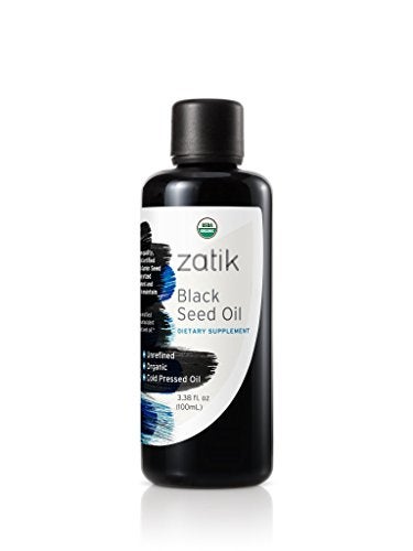 Zatik Naturals - Black Cumin Seed Oil, Unrefined, USDA Organic, Cold-Pressed - Higher EFAs, Serving Natural Immune Booster and All-Natural Defense Mechanism. 3.38 fl oz (100mL) - Image 1