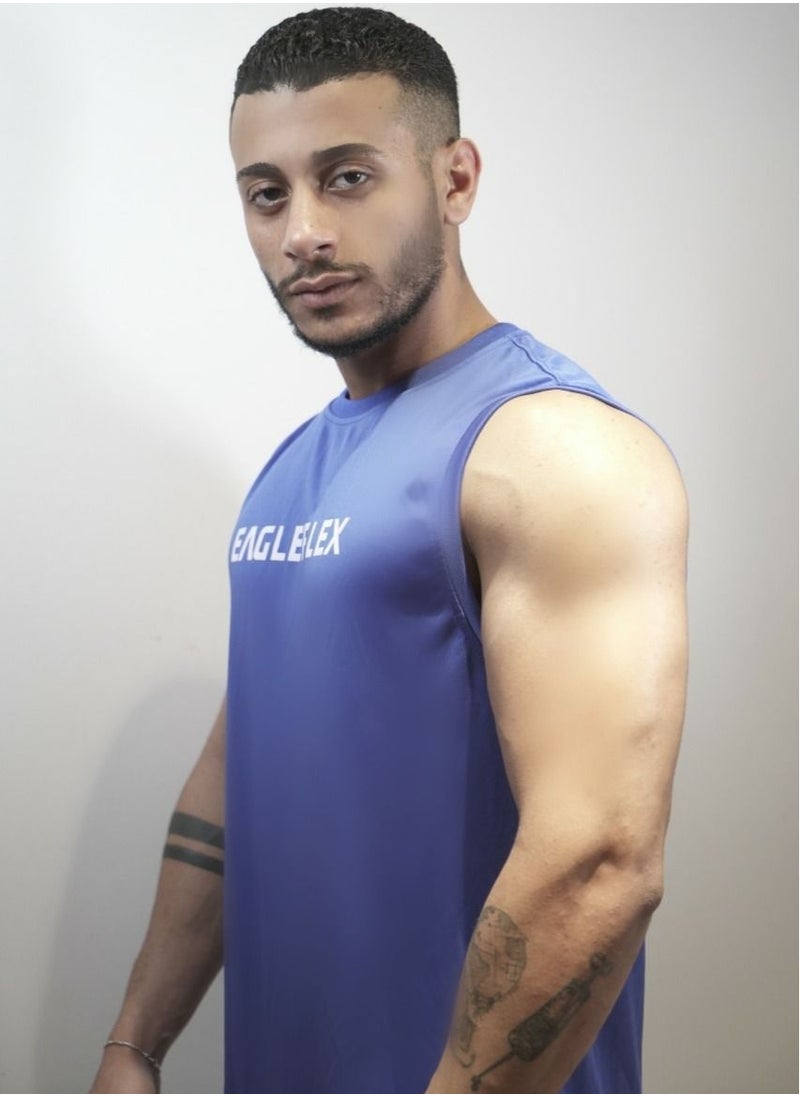 EAGLEFLEX Dri-Fit Tank Top Blue  - Image 2