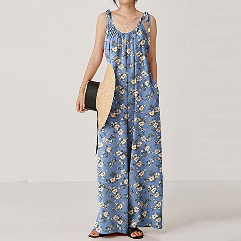 Summer Floral Print Casual Jumpsuit for Women OM10092 Pattern five