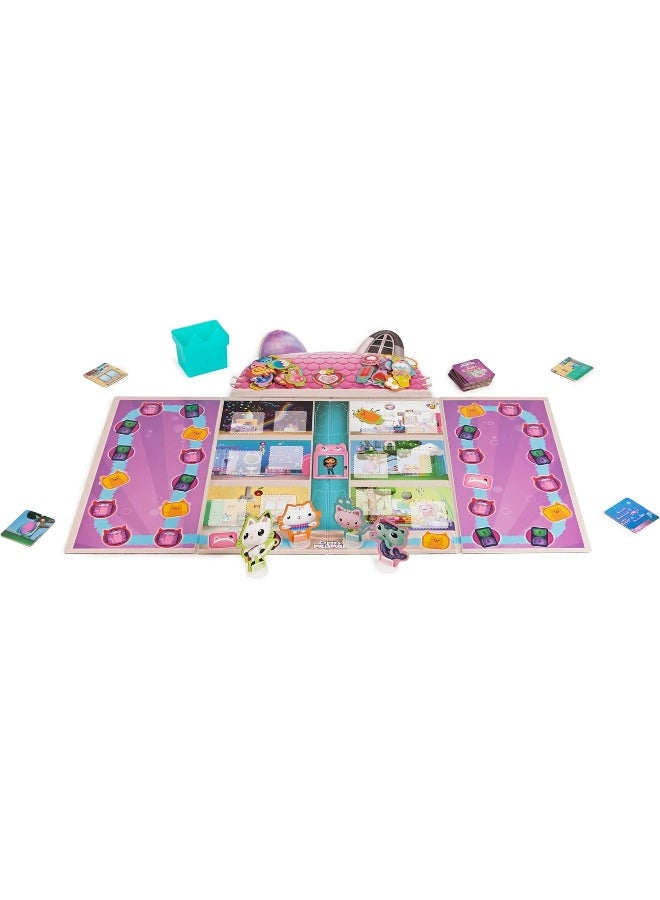Spin Master Games Meow-mazing Board Game Based on the DreamWorks Netflix Show with 4 Kitty Headbands, for Families and Kids Ages 4 and up - Image 2