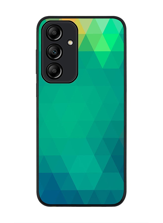Stylizedd Rugged Black Edge Case for Samsung Galaxy A35, Slim fit Soft Case Flexible Rubber Edges Anti Drop TPU Gel Thin Cover -  Emerald Prism - Image 1