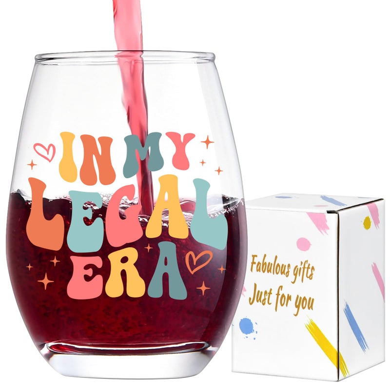 Lamyba 21St Birthday Gifts For Her/Women - In My Legal Era Wine Glass  21 Year Old Birthday Decorations For Women  21St Birthday Gifts Ideas For Female  Friends  Daughter  Sister  15Oz - Image 1
