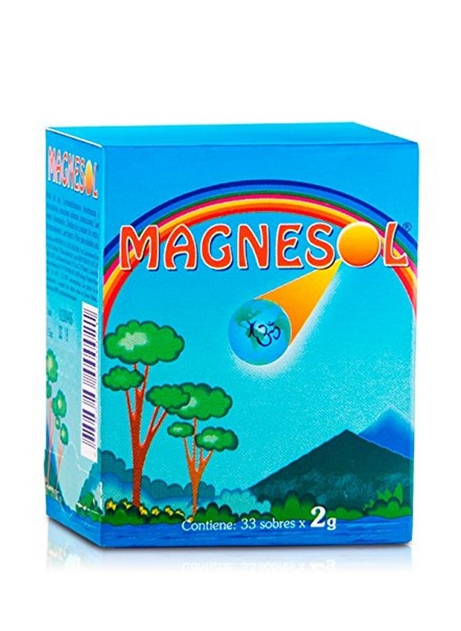 Magnesol Magnesium Supplement Magnesium Chloride With Zinc Oxide Powder Form 260Mg  33 Sachet 1 Pack  - Image 1