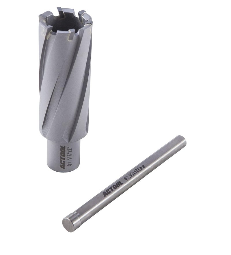 ACTOOL 1-1/8'' Diameter x 2'' Depth of Cut Carbide Tipped TCT ANNULAR Cutter with 3/4'' Weldon Shank - Image 5
