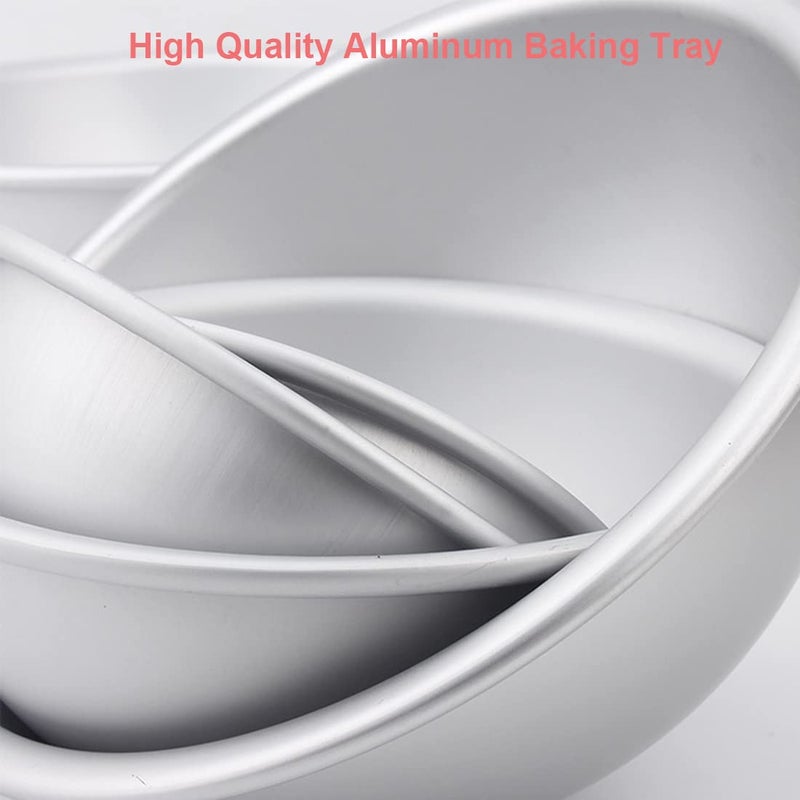 Qicfrk Cake Sphere Pan Half Ball Cake Pan 8 Inch Ball Pan 3D Cake Pan Ball To Create Any Ball Shaped Cake Soccer Shaped Baking Pans Diy Birthday Spher Cake Pan - Image 3