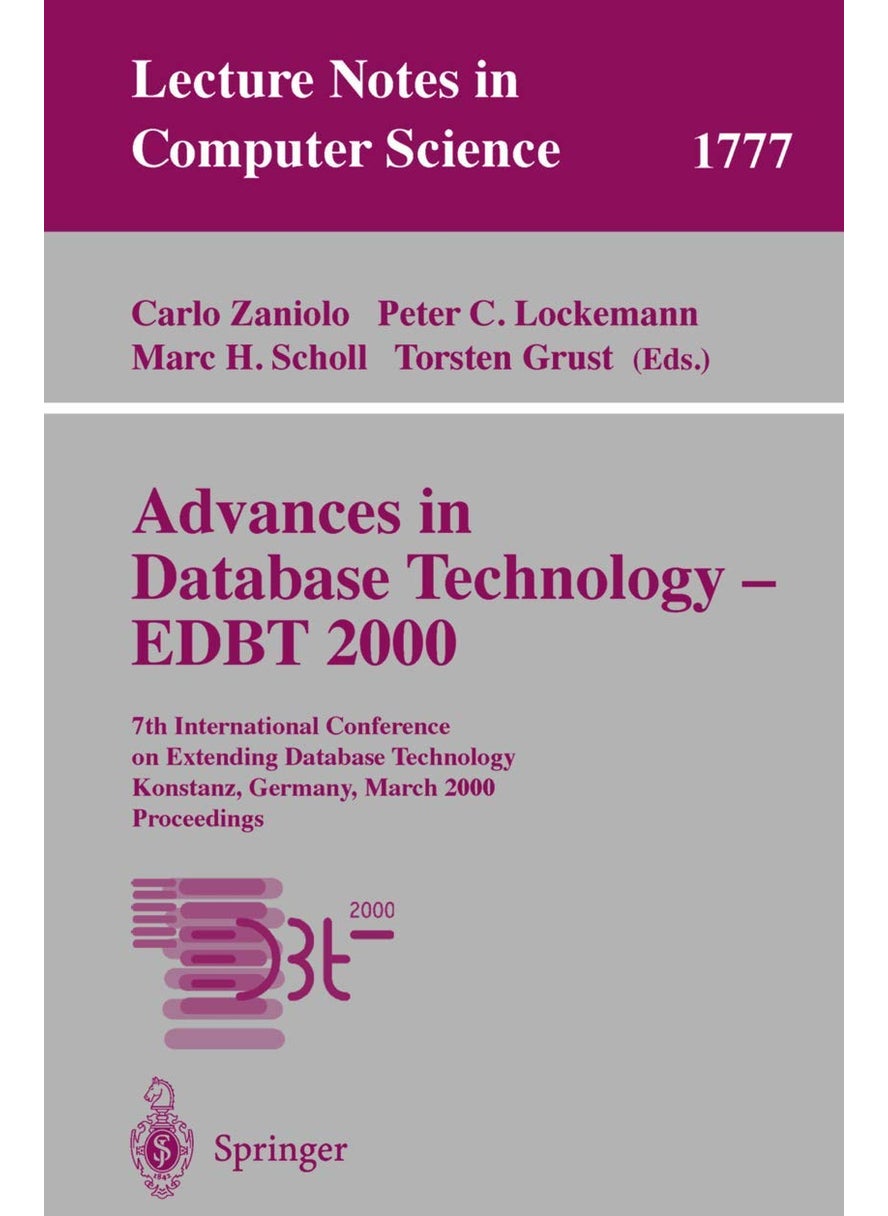 Advances in Database Technology - EDBT 2000: 7th International Conference on Extending Database Technology Konstanz, Germany, March 27-31, 2000 Proceedings 