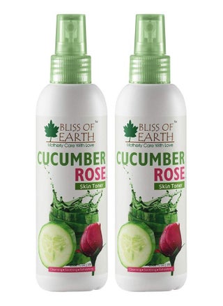 Bliss of Earth Cucumber Rose Skin Mist Toner Facial Mist 2x100ML Refreshing & Clarifying Pore Minimizing & Soothing - pzsku/ZBD11778C190BB48967C9Z/45/_/1660044331/cd5c2384-34a8-49b8-8861-905e0f50f435