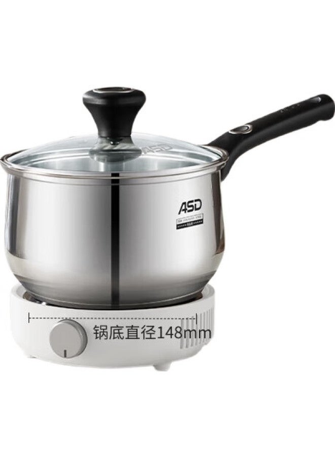 ASD Aishida Asd Milk Pot, 304 Stainless Steel, 18Cm, Noodle Pot, Baby Food Pot, Small Pot, Compatible With Induction And Gas Stoves, Ns18B1Wg - Image 2