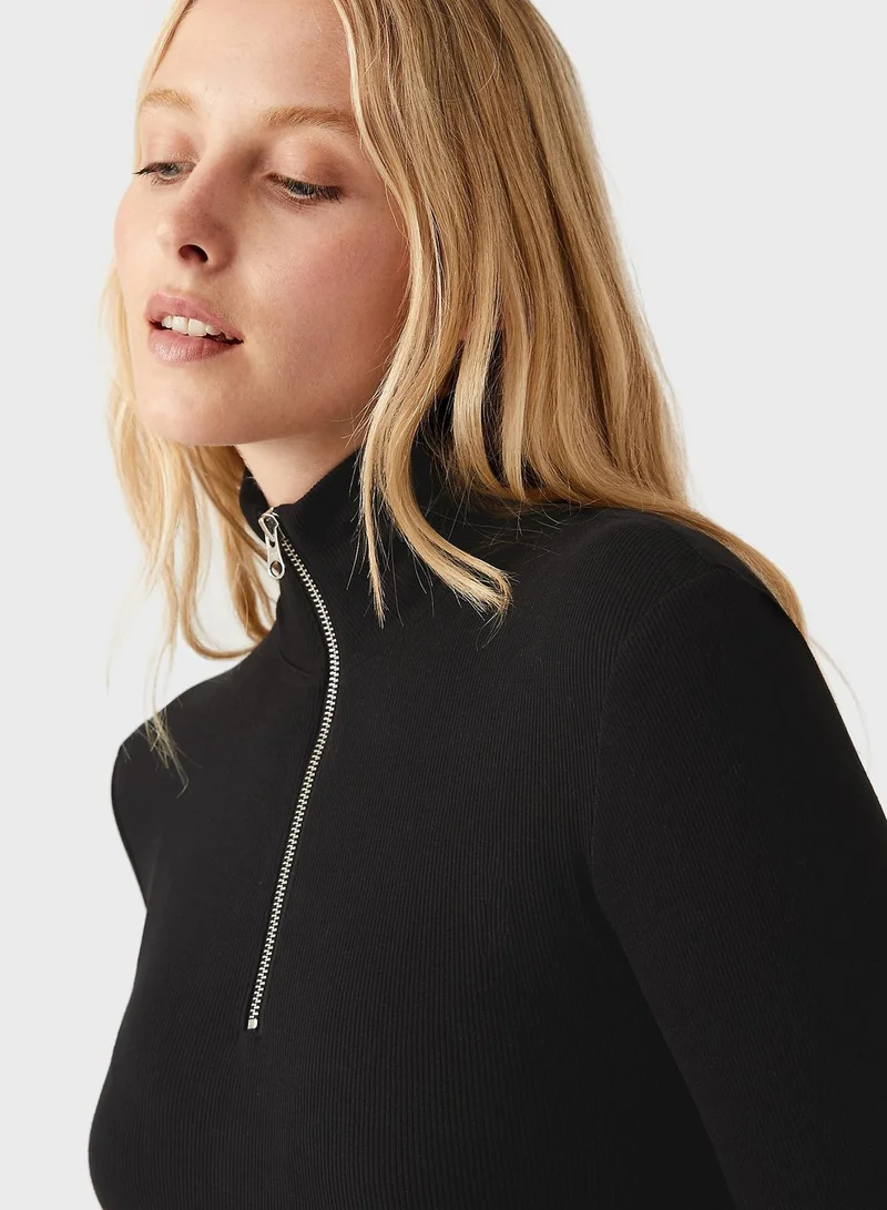 Marks & Spencer Zip Detail Knitted Top