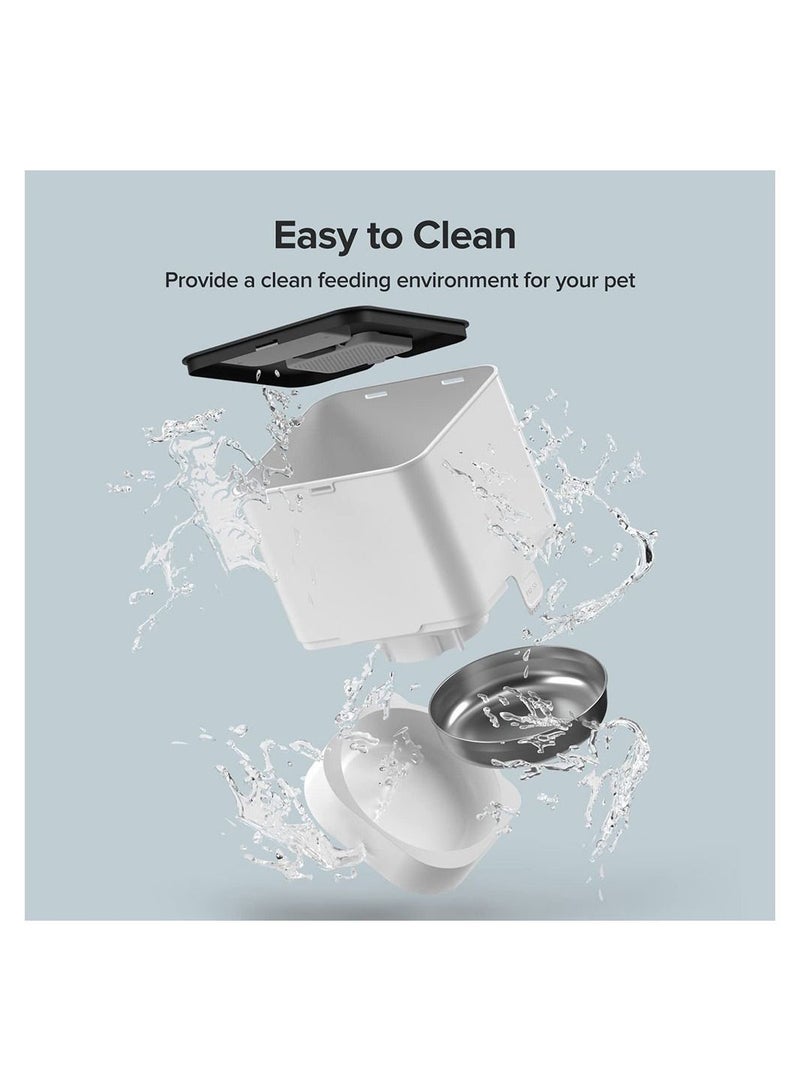 Cool Baby COOLBABY 4L Automatic Pet Feeders for Cats and Dogs Dry Food Dispenser with Desiccant Bag Timed Cat Feeder Programmable Portion Size Control 4 Meals Per Day  - Image 3