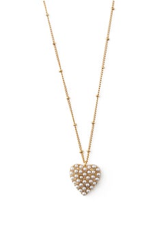 ORELIA LONDON Pearl Encrusted Heart Necklace  - Image 1