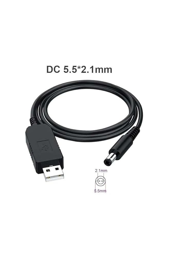 Generic - USB Power Boost Line DC 5V To DC 8.1V/9V / 12V Step UP Module USB Converter Adapter Cable 5.5x2.1mm Male Plug- power router by power bank - Image 1