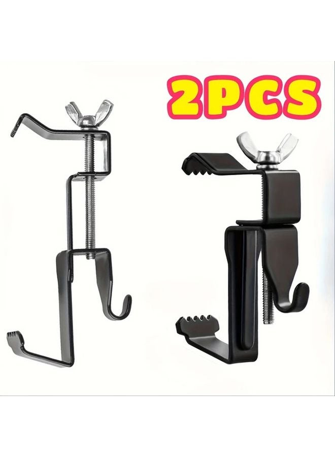 2pcs Heavy Duty Stainless Steel Brick Wall Clips No Drill Paint Finished Outdoor Hooks - Image 1