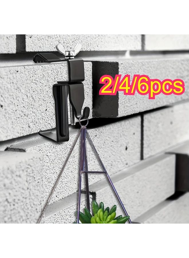 2pcs Heavy Duty Stainless Steel Brick Wall Clips No Drill Paint Finished Outdoor Hooks - Image 2